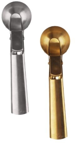 BEBEMOKO 2St Grablöffel ice cream scoop küchenwerkzeug kugelfräser ladle Schokoladenkugelschaufel Kugelausstecher für Wassermelonen dicker Löffel Fruchtkugellöffel Rostfreier Stahl Silver