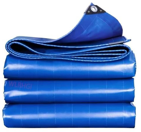 WLRHGl wasserdichte ​Zeltplane, 2.5 x 22.5 m Gewebeplane mit Ösen und verstärkten Ecken, vielseitig einsetzbare Abdeckfolie ​UV-stabil & reißfest WLR010, Blau