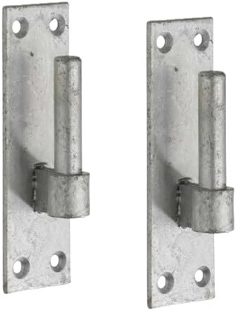 2 Heavy Duty Gate Hooks for Band Gate Hinge Brackets 16mm Pin Galv