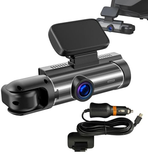 Cámara Frontal para Camión - Dashcam de 2 Canales con Detección de Movimiento y Gran Angular de 170° | Cámara de Coche de Doble Canal, Monitor de Aparcamiento, grabadora de conducción, Seguridad Vial