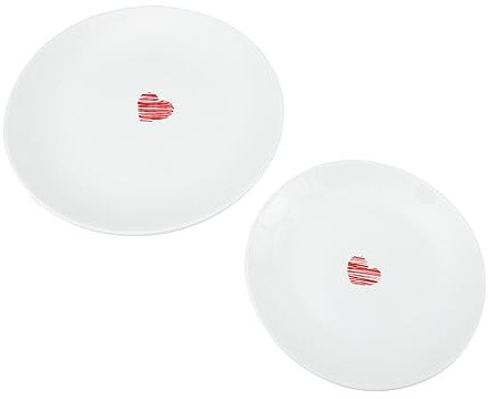 MAGICLULU Set Mit Liebestellern Geschirr Keramik-tabletts Dessertteller Kuchenhalter Küchengeschirr Einfaches Elegantes Design