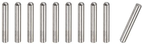 sourcing map Spine per tasselli da 4 x 12 mm, 10 pezzi in acciaio inossidabile 304 a testa tonda piatta smussata con estremità smussata, perni per letti a castello e mensole, elementi di fissaggio