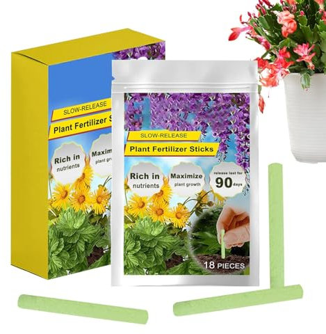 Cushangty Bastoncini Concime Piante Per Piante Da Esterno - Concime Naturale a Lenta Cessione | 18 Pezzi Nutrienti Naturali A Lento Rilascio Per Orto Giardino Fiori Alimentazione Continua Piante Da