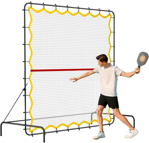 WYWY Tragbares Tennis-Rebound-Netz, Tragbares Tennis-Übungswand-Rebound-Netz mit Einstellbarer Neigung, Sporttrainingsgerät für Tennisplätze, Hinterhöfe und drinnen und draußen