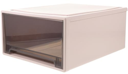 DECORNIJIA Scatole per Armadio in Plastico Marrone, Contenitori Organizer Resistenti e Pratici Grande Capacità per Riporre Vestiti e Libri