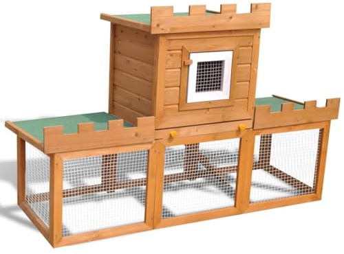 Hommdiy Großer Kaninchenstall Kleintierkäfig Einzelhaus