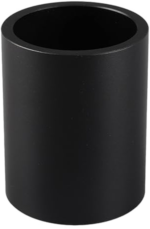 7.5x6x6cm/3.0x2.4x2.4inch Aluminum Coffee Portafilter Cup, Coffee Powder Cup Coffea Powder Feeder Coffea Brush Utensils Storage Basket (Black)