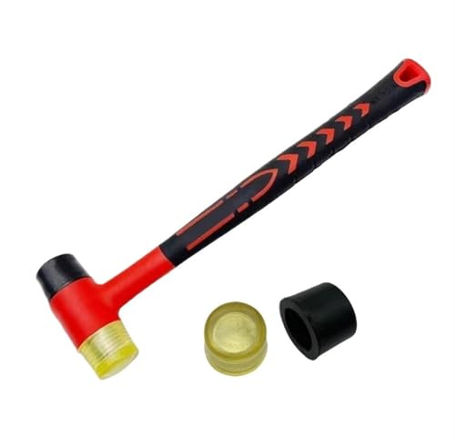 Gummihammare Mångsidig mjuk klubba Dubbelsidig gummihammare for gör-det-själv-glasning och fönsterarbeten(Red)