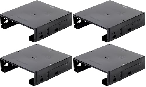 SilverStone SST-SDP10B - 5.25” a 1x 3.5 and 2X 2.5 HDD Bracket Adaptador de Montaje, Soporte para Disco Duro (Paquete de 4)