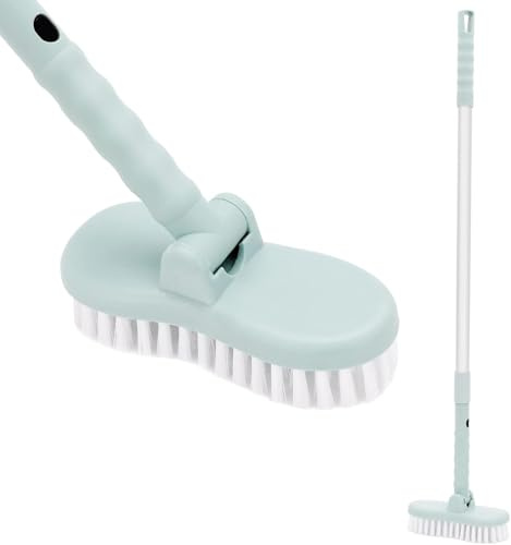 SUNNYNEST 1PC Bathroom Cleaning Brush 98cm Telescopic Shower Scrubber | 98cm Telescopic Shower Scrubber – Long handled cleaning brush for bathtub, tile, floor and bathroom deep cleaning.