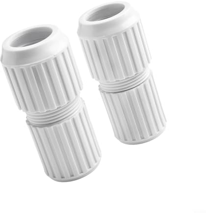 Junta de varilla de conexión blanca para varillas telescópicas de piscina, paquete de 2, accesorio de plástico para equipos de piscina para postes de extensión estándar