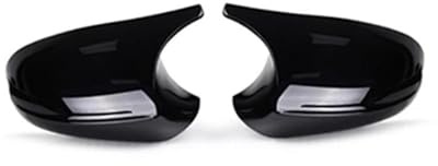E90 E91 Schwarze M3 Style Abdeckung E81 E82 E87 E88 Für BMW 1er Und 3er Serie E92 E93 Carbonfaser M Look Spiegelkappen Autozubehör Abdeckung(ABS Black)