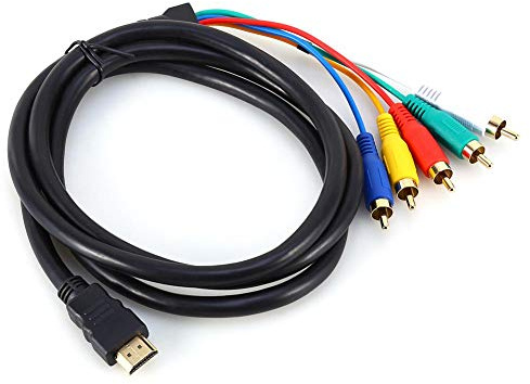 Zerone 5 pies / 1,5 m de HDMI a Cable, HD 1080P HDMI macho a 3 AV Audio Cable convertidor de cable Adaptador de cable
