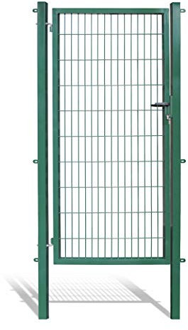 Koll Living Gartentore für Stabmattenzaun - Farbe und Höhe wählbar - inkl. Pfosten und Befestigungsmaterial (Gartentor H 200 x B 100 cm, grün)