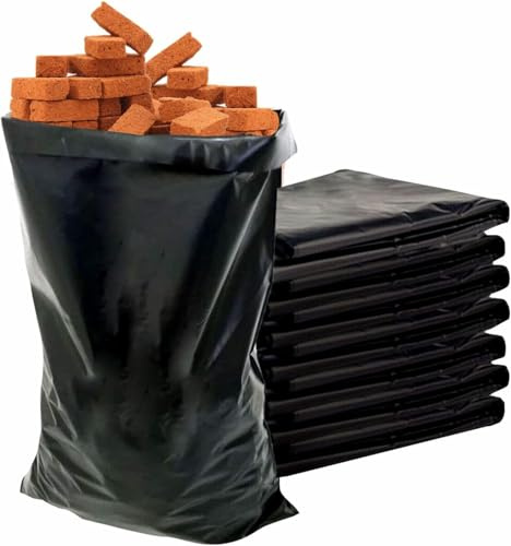 RelianceUK 25 Pack Extra Heavy Duty Black Rubble Bags – Builders Bags 30KG+ Load, 80L Capacity, 400 Gauge (100 Micron), 20 x 30 Rubble Sacks for Construction, Garden Waste & Household Cleanup