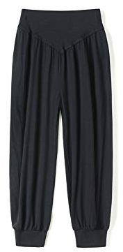 AvaCostume Boy's Baggy Casual Harem Pants Girls Dance Trousers Black 8