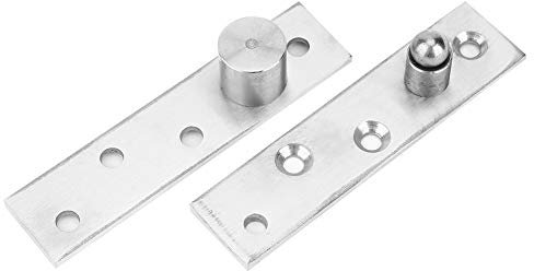 Cerniera a perno rotante 2PCS, cerniera per porta, perno per porta nascosta in acciaio inossidabile a 360 gradi, perno eccentrico per perno centrale, parti metalliche con finitura spazzolata(B)