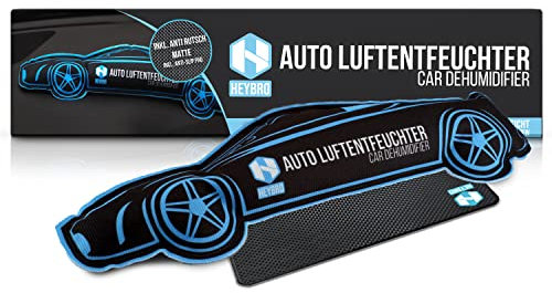 Deshumidificador para coche – Eliminador de humedad reutilizable en moderno diseño – Incluye alfombrilla antideslizante – Cojín deshumidificador que evita el empañamiento de los cristales y la humedad
