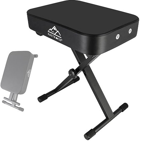 EASTROCK Piano Bench,Adjustable Piano Keyboard Bench, X-Style Stool Chair Seat for Electronic Keyboards & Digital Pianos,3 Inch Thick Padded Portable Foldable Stool(Additional Version)