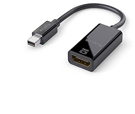 PureLink Mini DisplayPort vers HDMI Adaptateur, 4K Ultra HD 60Hz, Bande passante 18GB/s, connecteurs plaqués Or, 0.15m, Noir