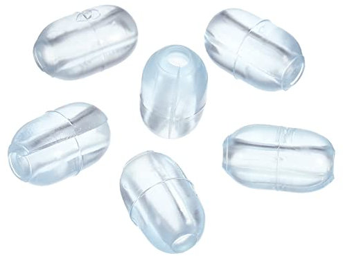 sourcing map Cocina Fregadero Estante Pies 5mm ID x 13mm OD PVC Fregadero Reemplazo Patas para Protector Fregadero Rejilla, Transparente Paquete de 60