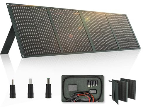 POWERWIN, 110 W PWS110 110W Solarpanel für tragbare Kraftstation & Faltbare Solarzellen Zelle Solar-Ladegerät Power Equipment Camping Angeln RV Outdoor, Holz