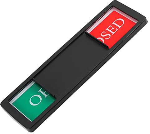 ULTECHNOVO Offen/Geschlossen Schiebeschild Sichtschutzschild Besetzt-Schild Nicht Stören Schild Türkennzeichenschild Für Home Office Wc Hotles Konferenz Schwarz