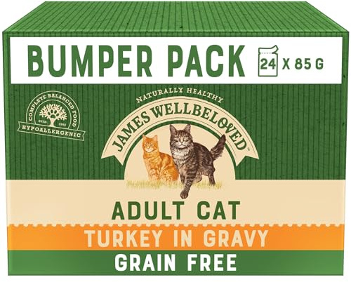 James Wellbeloved Grain Free Adult Turkey In Gravy Pouch 2 x 24 x 85g