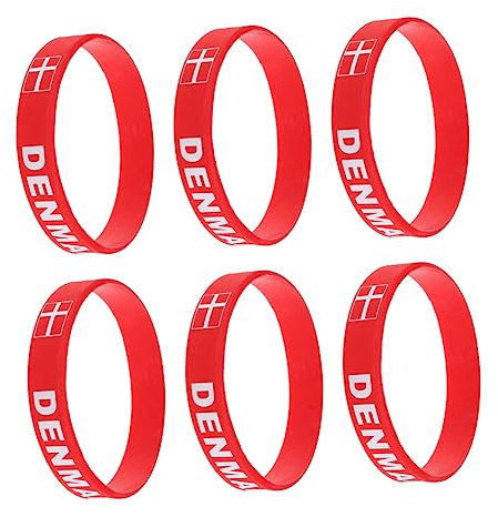 OHPHCALL 6stücke Silikonband Länderarmband Länderflaggenarmband Armband Länderarmbänder Silikonbänder Für Fußballspiele Und Internationale Begegnungen