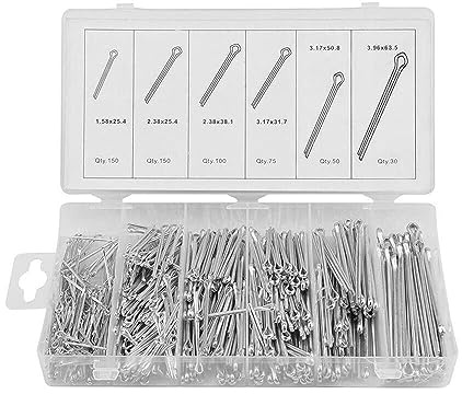 Kovalmax® Kit 555 coppiglie perni fermi di sicurezza assortiti varie misure