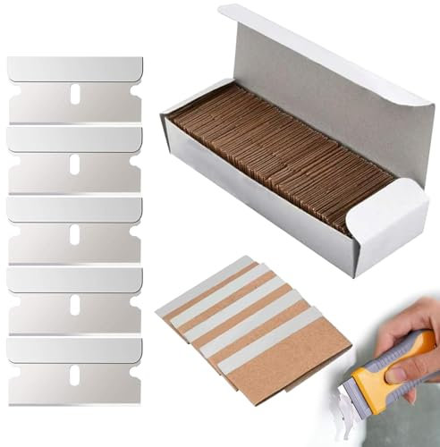 DALAETUS 100-teiliges Doppelseitige Schaber Set, Professioneller Klingen, Premium Glasschaber, Ceranfeldschaber, Ersatzklingen in Praktischer Box