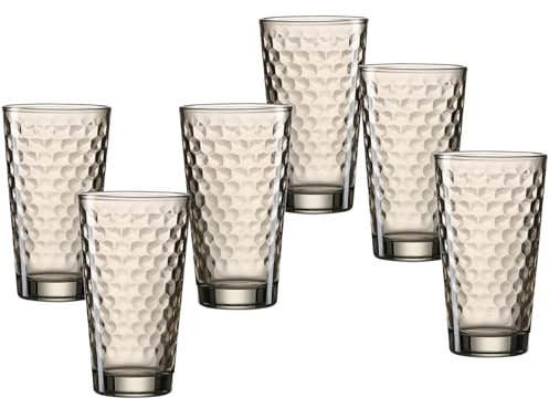 Ritzenhoff & Breker Favo Lot de 6 verres à long drink Marron