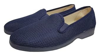 COZSERIES Zapatillas de Casa Hombre Cerradas de Rejilla Transpirable | Calzado Antideslizante y Ligero | Suela de Caucho Resistente | Hecho en Espana (Color: Marino, Talla: 41)