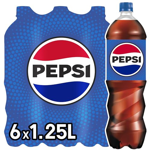 Pepsi Cola Original, 6x1,25l – koffeinhaltige Cola in Flaschen, Einweg