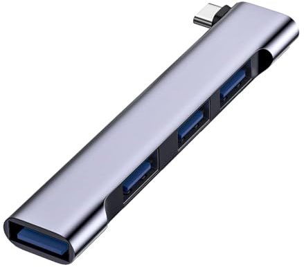 1/2 PCS USB Extended USB to USB 2 Port Extender, Compact USB Hub | Lightweight Type-C USB Multiport Adapter, 5gbps USB Hub Port, Aluminum USB 3.0 Quick Charge Hub for Keyboard Mouse, 3.7 cm