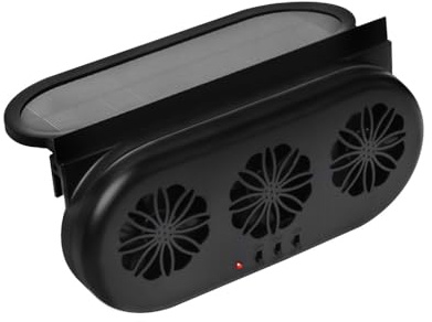 Ventola di raffreddamento auto, ventilatore veicolo energia solare USB ventilazione aria auto con condotto di aspirazione vorticoso per veicoli a scambio d'aria e raffreddamento rapido