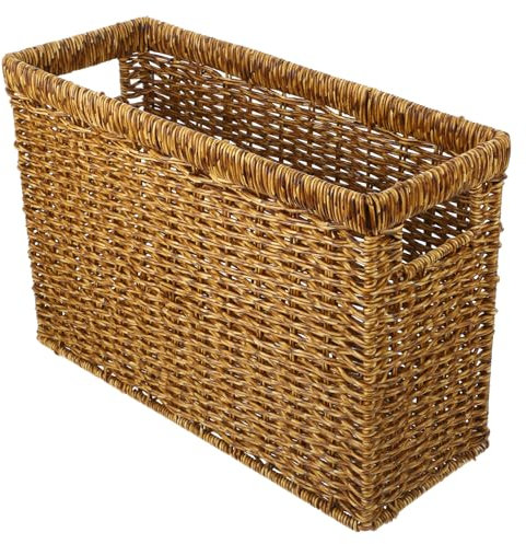 Cabilock Woven Storage Basket Mit Griff Vielseitige Aufbewahrungskorb Für Snacks Kleidung Und Spielzeug Rustikaler Dekorationskorb Für Und Schlafzimmer Für Ordnung Und Stil