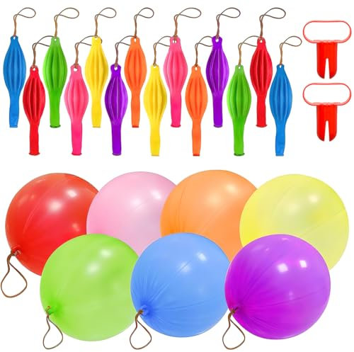 ZMDMAH 30 palloncini punch con 2 nodi, 40 cm, robusti palloncini perforati, per bambini, compleanni e feste di compleanno