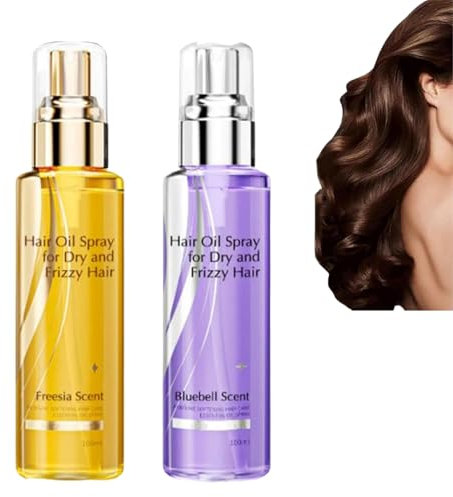 MAYFRI Spray de Aceite aromático para el Cabello, Spray de Aceite Esencial Suave y Esponjoso, Aceite para el Cuidado del Cabello sin Enjuague, Adecuado para Cabello seco y Rizado