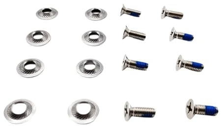Ronyme Juego de 8 Tornillos para Fijaciones de Snowboard, Accesorios fijos, de fijación, artículos Deportivos para Snowboard, herrajes de fijación de