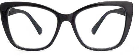 SKYWAY Occhiali da Lettura per Donna,Occhiali da Computer Oversize alla Moda con Blocco Luce Blu,Montatura Quadrata a Occhio di Gatto con Cerniera a Molla