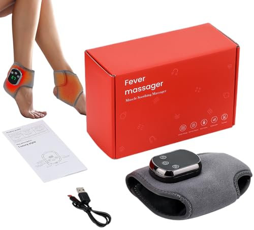 Yianyal Elektrische Fußmassagegeräte | Elektrisches Wärmegerät Mit Akku & 3 Vibrationsstufen | Beheizbare Massageauflage Für Füße & Knöchel Für Frauen & Männer