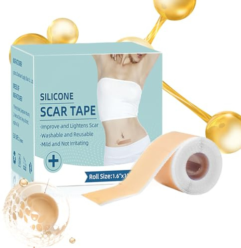 Pansements anti-cicatrices en silicone - Bandes d'élimination des cicatrices - Réutilisables - Pour le visage, la césarienne, les plaies, le corps, les cicatrices chirurgicales