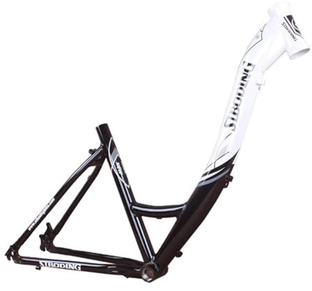 QUYCOIU Fahrradrahmen 26 Zoll/700c Mountainbike-Rahmen Aluminiumlegierung Scheibenbremsen Schnellspanner 135 Mm Niedriger Einstieg Für 21/24/27/30 Gänge(Black,26in)