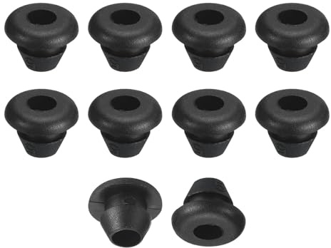 TA-VIGOR 48Pcs Rubber Grommets, 5mm ID 3mm Drill Hole Double Sided Hollow Wire Gasket Plug, Electrical Cable Hole Protectors for Office, Home, Automotive