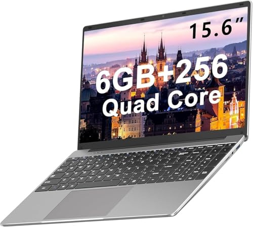 bvate PC Portatile 15.6 Pollici Laptop Win 11 256 GB ROM Celeron J4105 2.4G+5G WiFi upto 2.8 GHz Supporta l'espansione SSD 1TB 4.2 USB HDMI Tastiera Italiana Membrana Mouse Senza Fili-Gray-A