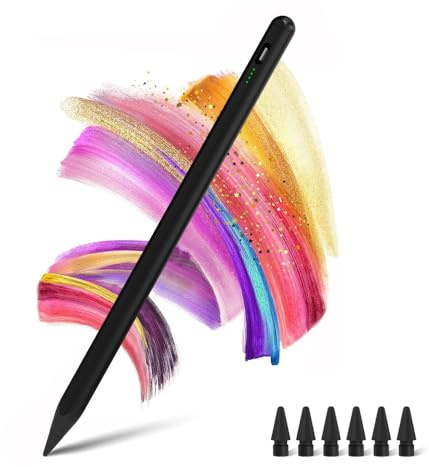 Stylus Pen for iPad (2018-2025), iPad 10th/11th/Air/Mini/A16 | No Bluetooth Needed, Fast Charging, Palm Rejection, Battery Indicator | Affordable Digital Pen for Note-Taking & Drawing