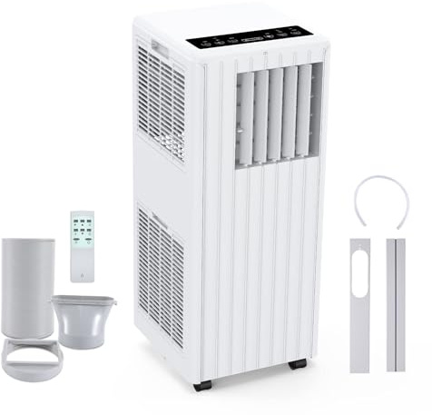 7,000 BTU Portable Air Conditioner | 3-in-1 Air Conditioning Unit with 36L/Day Dehumidifier & Fan | Quiet Portable Air Con with Remote Control, 24H Timer & Sleep Mode for Rooms up to 20m² (215 sq.ft)