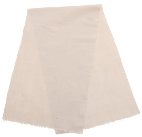 MUELODSIC Tela de Lino Beige para Bordado de Punto de Cruz, Tamaño 50x160 Cm, Tela de Rejilla Flexible para Coser, Proyectos de Costura y Manualidades, Soporte para Ropa y Decoración