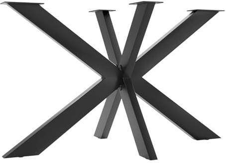 SOTECH Tischgestell Spider Höhe: 710 mm x Breite: 680 mm x Länge: 1200 mm | Stahl schwarz matt / belastbar bis 250 kg / Schwerlast Tisch-Füße für DIY-Projekte, Esstische